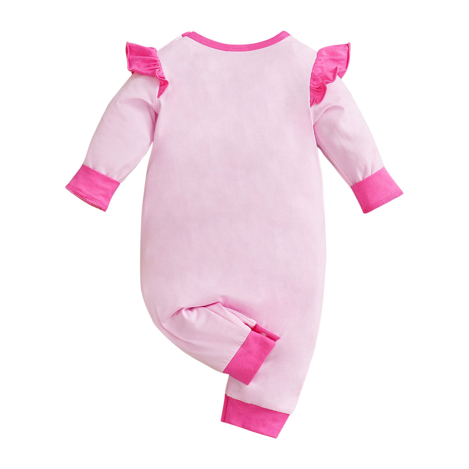 Pink Infants Printed Cotton Rompers