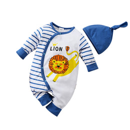 Infant Boys Striped Rompers