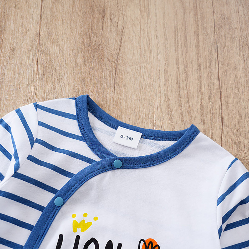 Infant Boys Striped Rompers