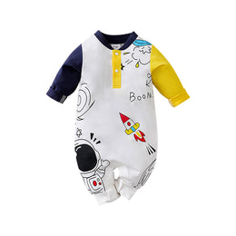 Boys Printed Cotton Rompers