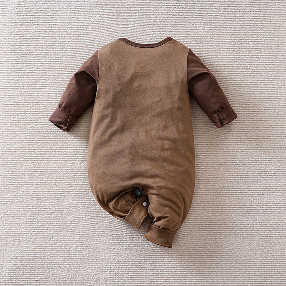 Boys Printed Round Neck Cotton Rompers
