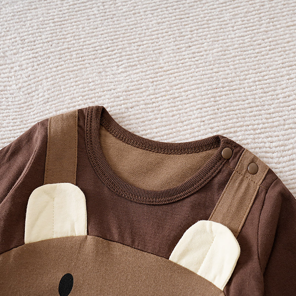 Boys Printed Round Neck Cotton Rompers