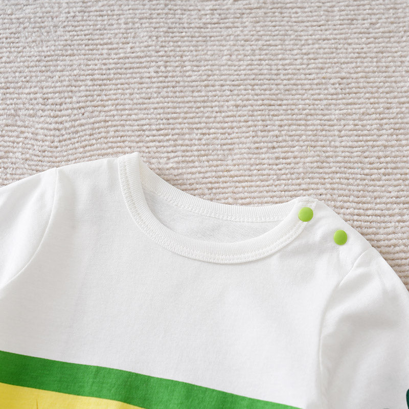 Infant Boys Printed Cotton Romper