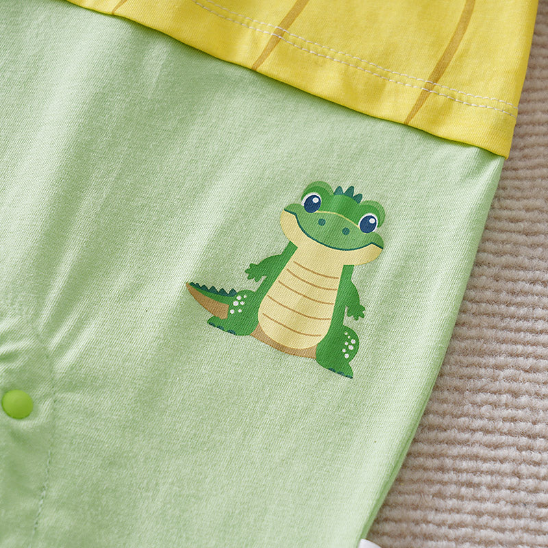 Infant Boys Printed Cotton Romper