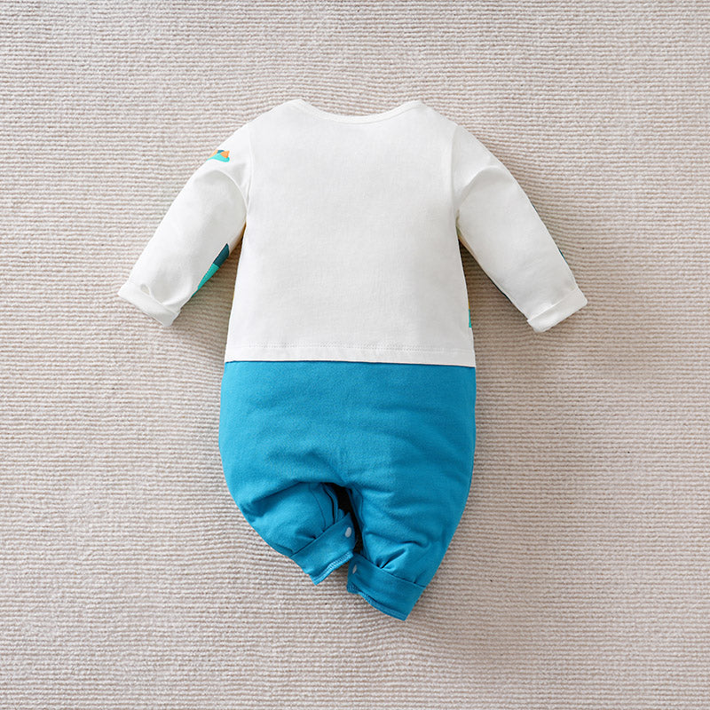 Infant Boys Printed Cotton Romper