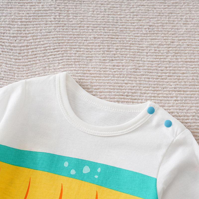 Infant Boys Printed Cotton Romper