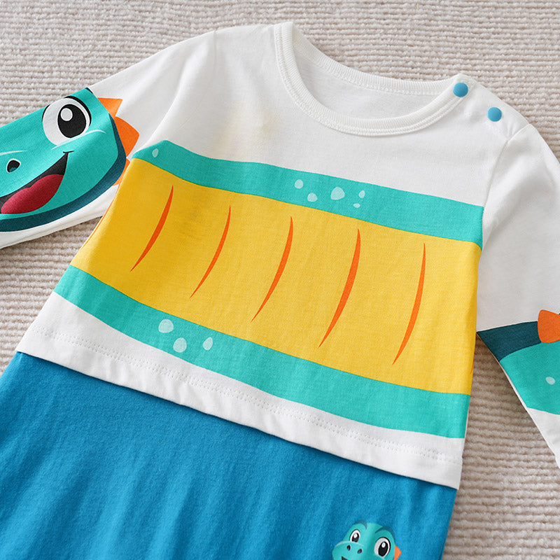 Infant Boys Printed Cotton Romper