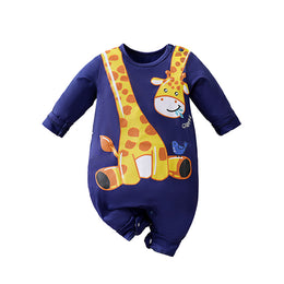 Boys Giraffe Printed Romper