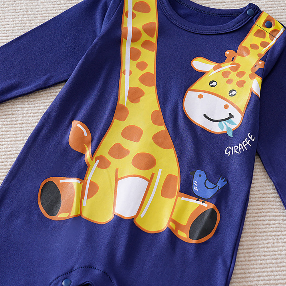 Boys Giraffe Printed Romper