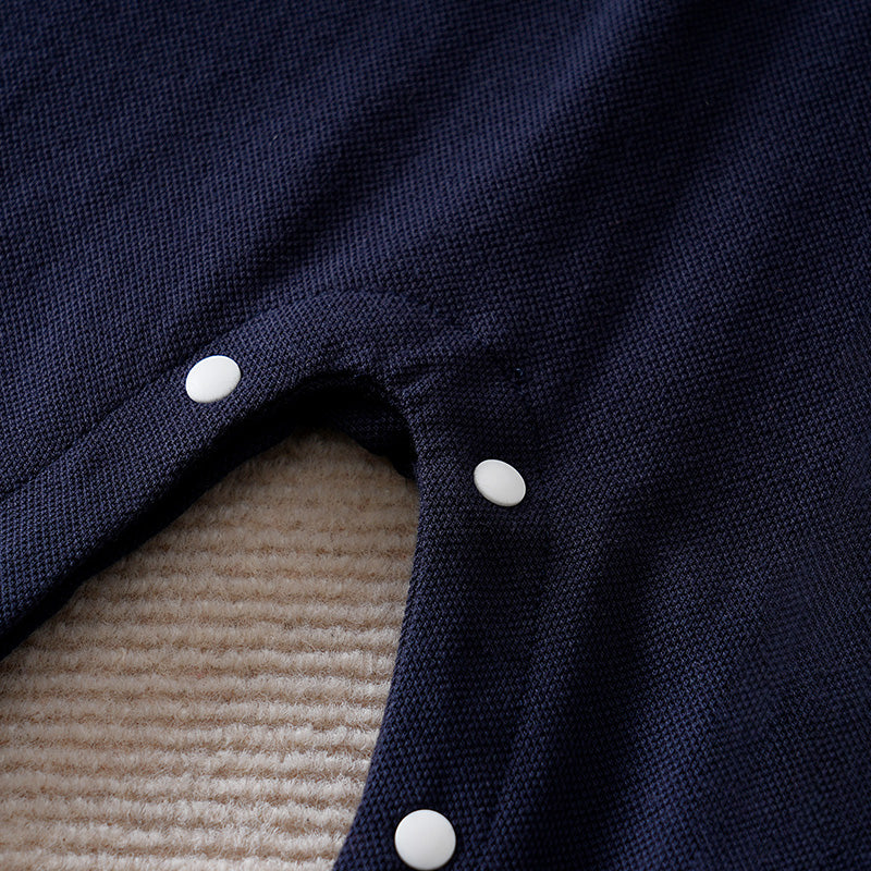 Infant Boys Embroidered Cotton Romper