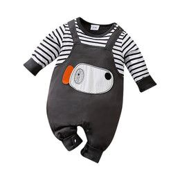 Infant Boys Striped Rompers