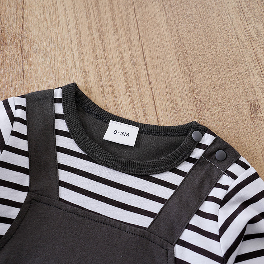 Infant Boys Striped Rompers