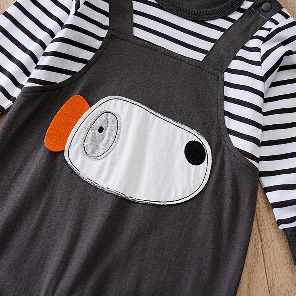 Infant Boys Striped Rompers