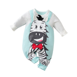 Infant Boys Printed Cotton Romper
