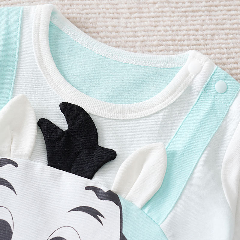 Infant Boys Printed Cotton Romper