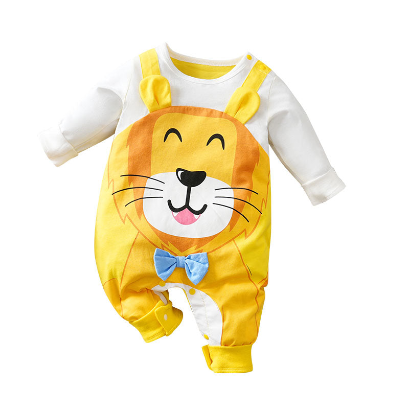 Infant Boys Printed Cotton Romper