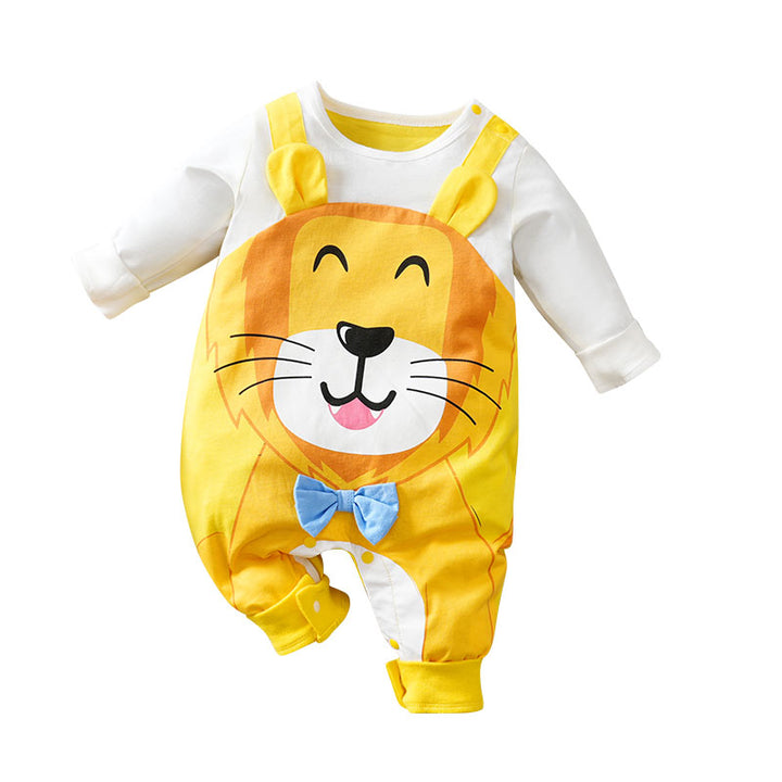 Infant Boys Printed Cotton Romper