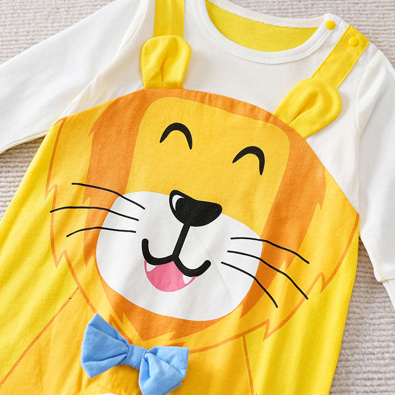 Infant Boys Printed Cotton Romper