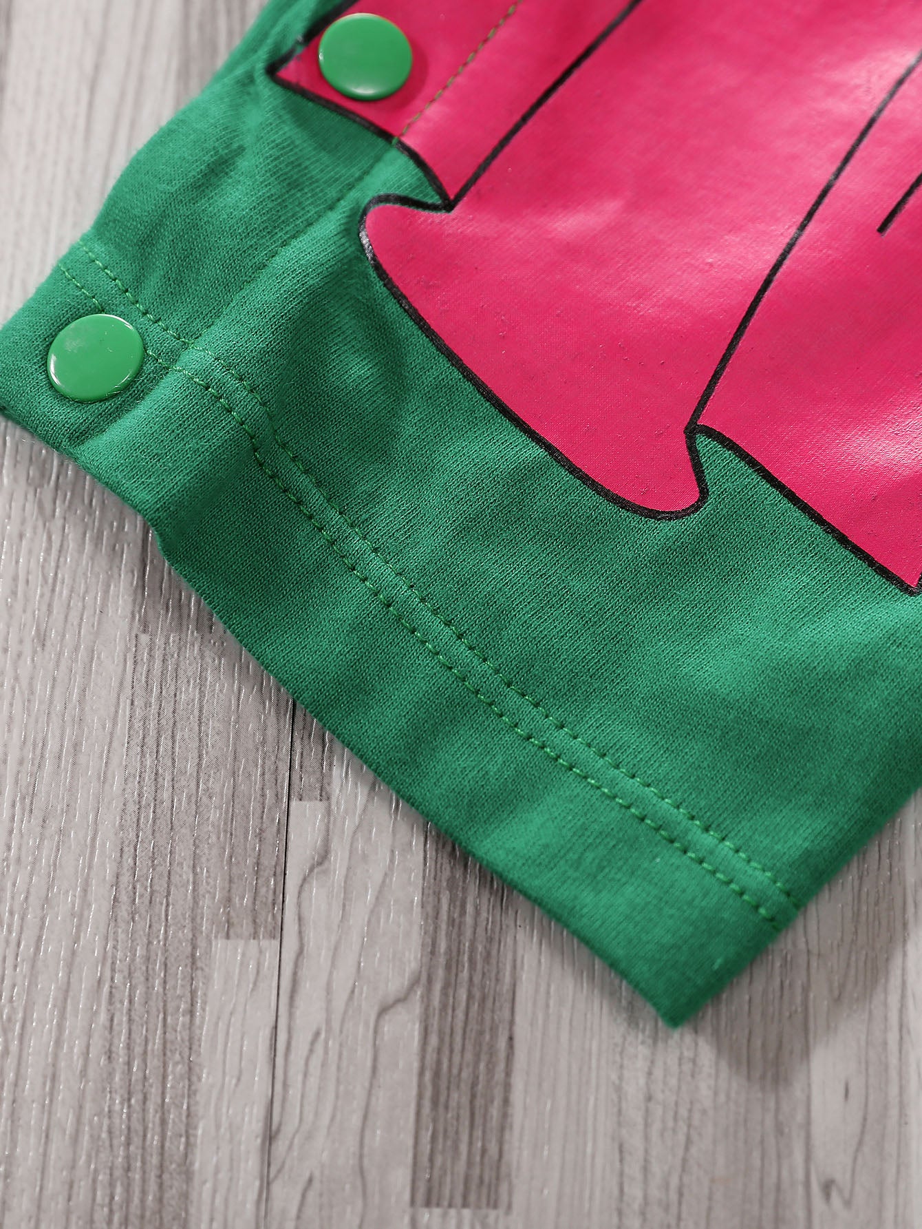 Green Infant Boys Printed Cotton Rompers