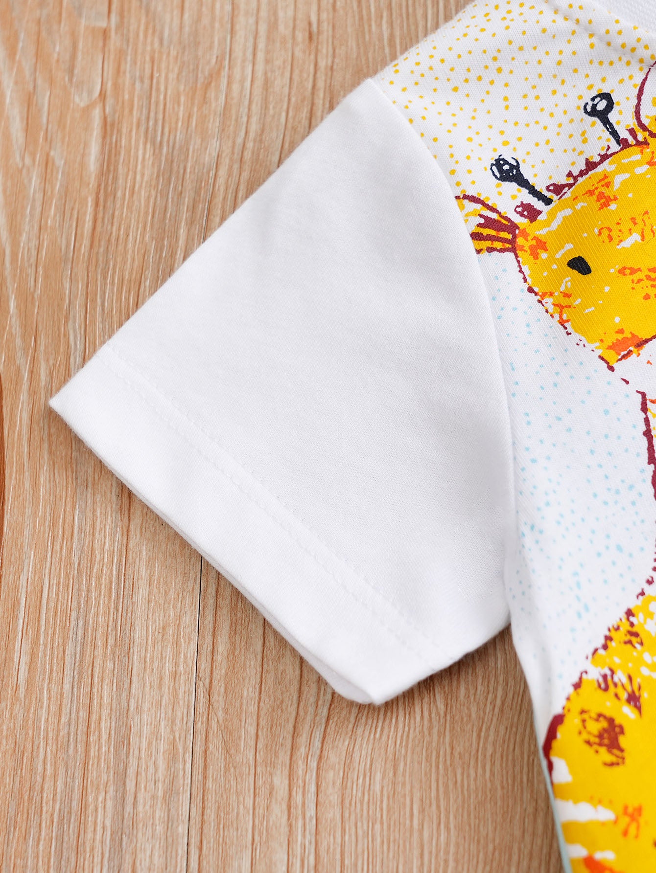 Infants White Printed Pure Cotton Romper