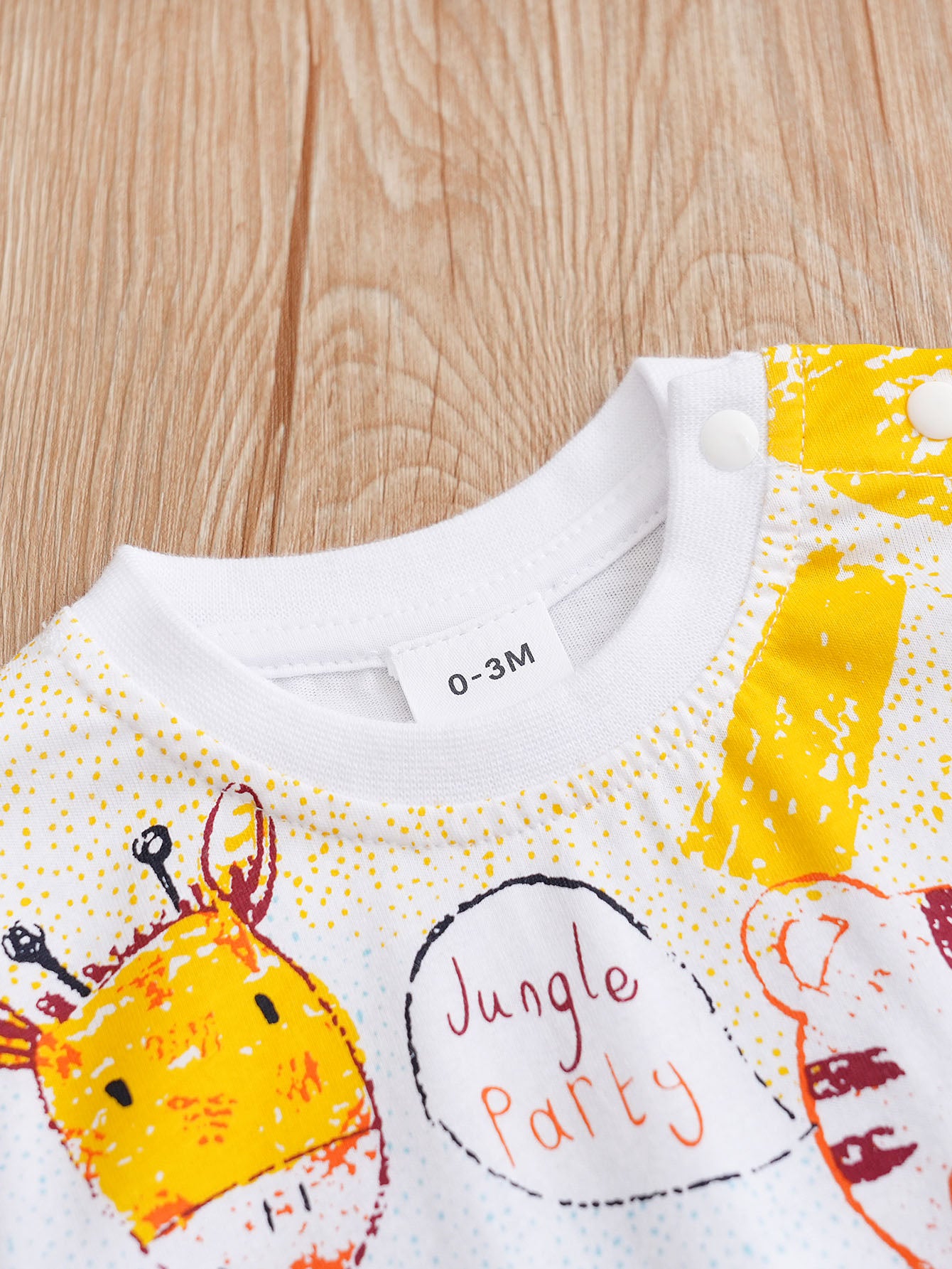 Infants White Printed Pure Cotton Romper
