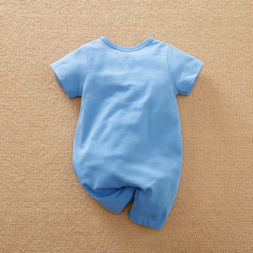 Infant Boys Printed Round Neck Rompers
