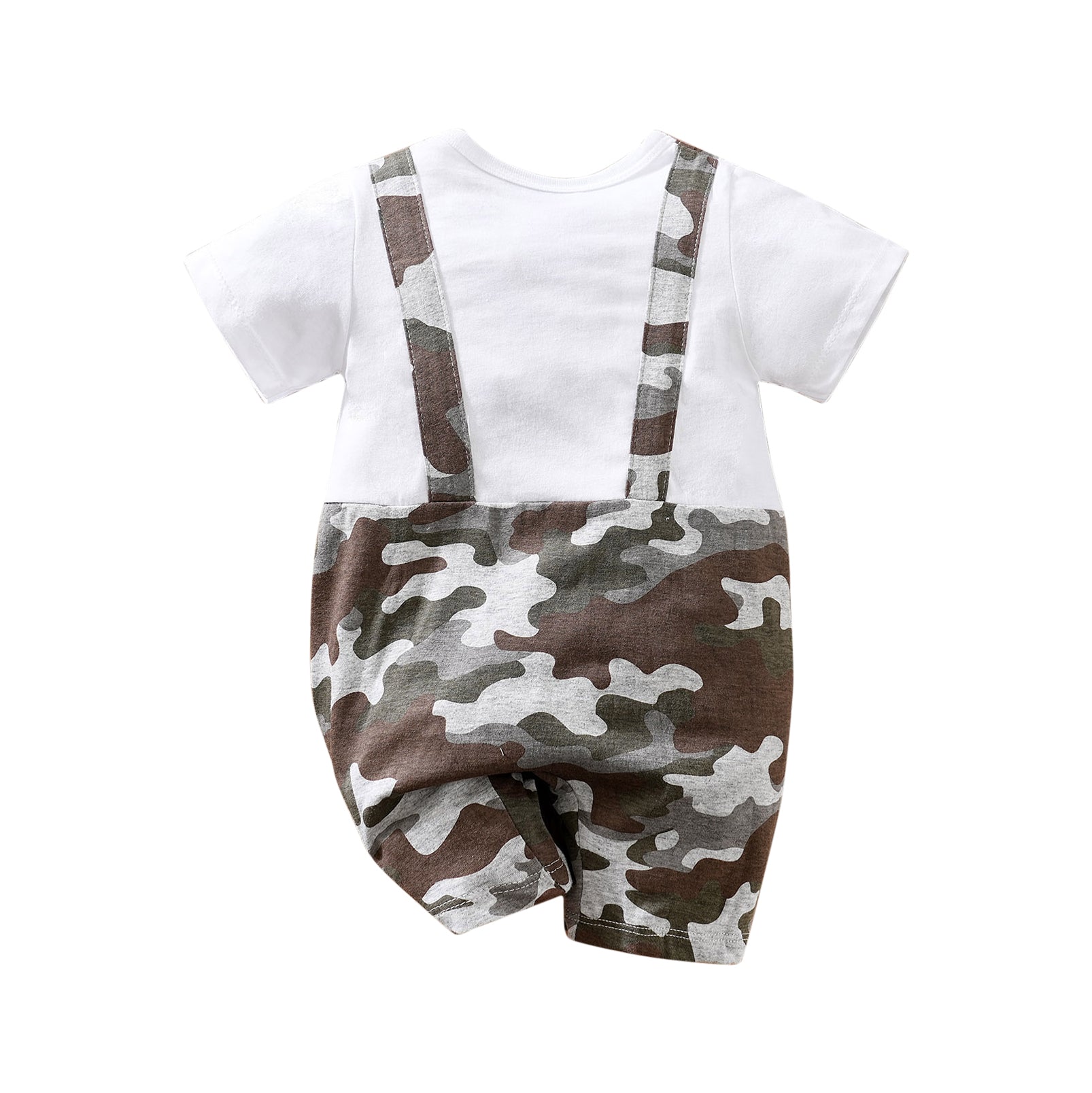 Infant Boys Camouflage Printed Cotton Rompers