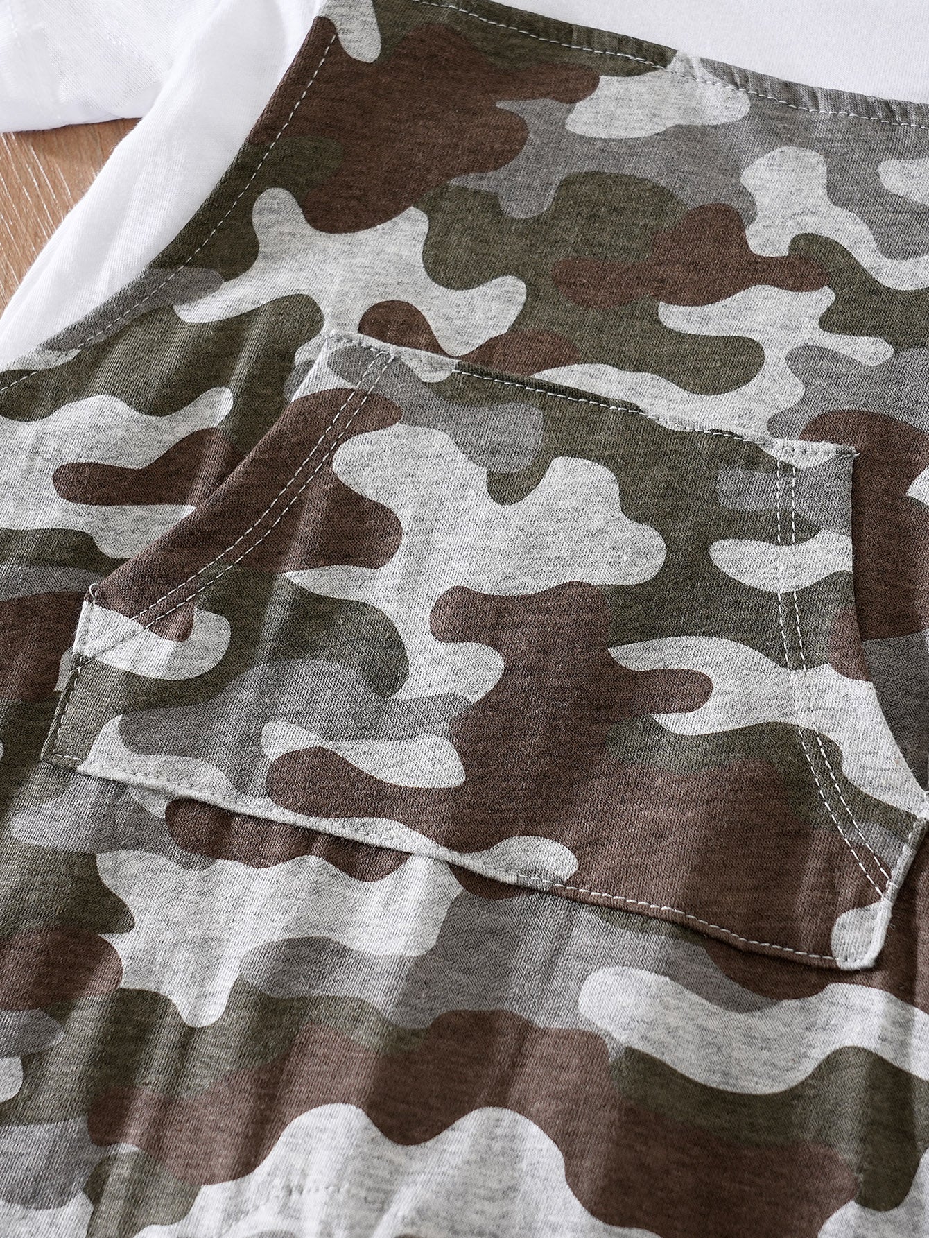 Infant Boys Camouflage Printed Cotton Rompers
