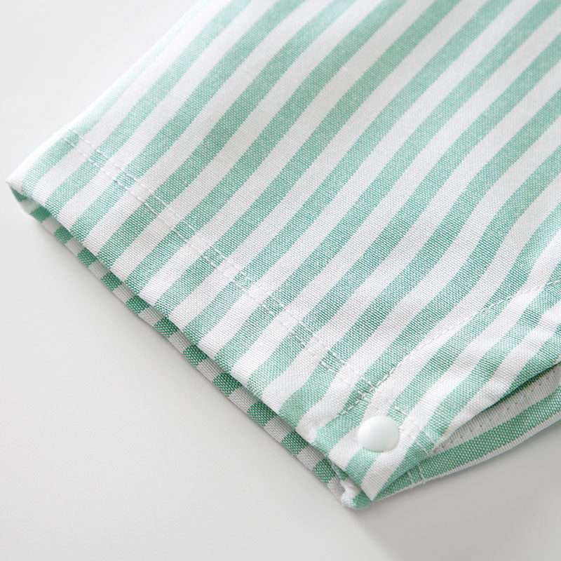 Green Infants Printed Cotton Rompers