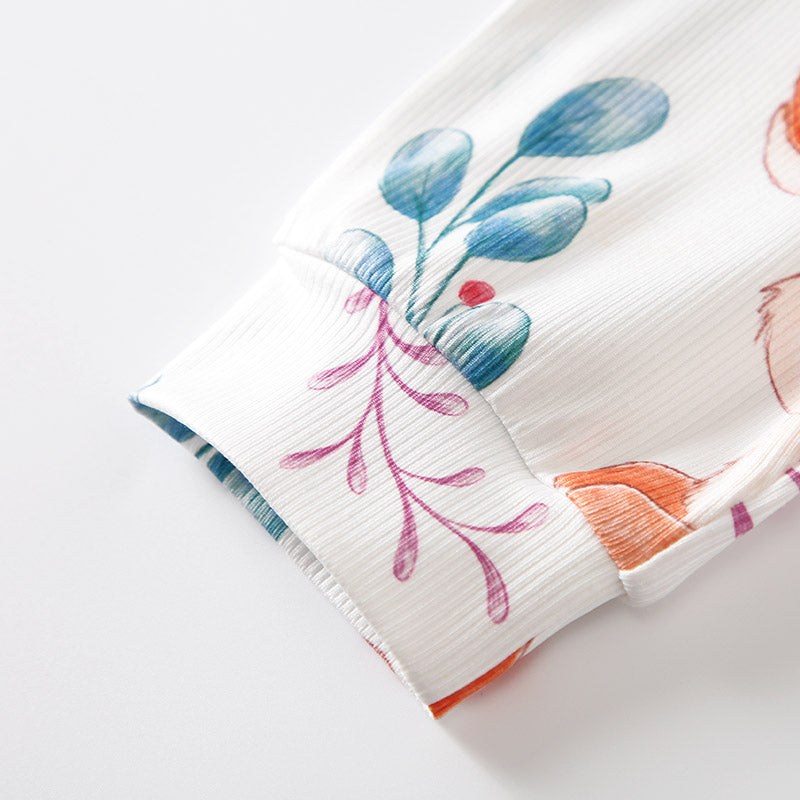 Infant Boys White Printed Rompers