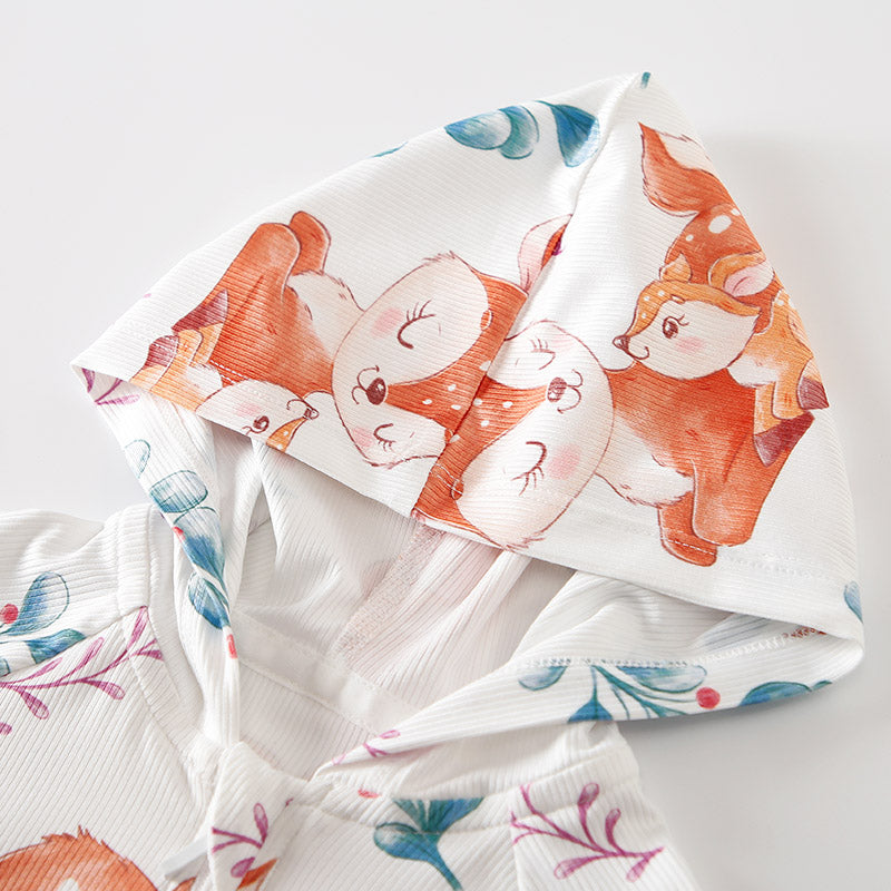 Infant Boys White Printed Rompers