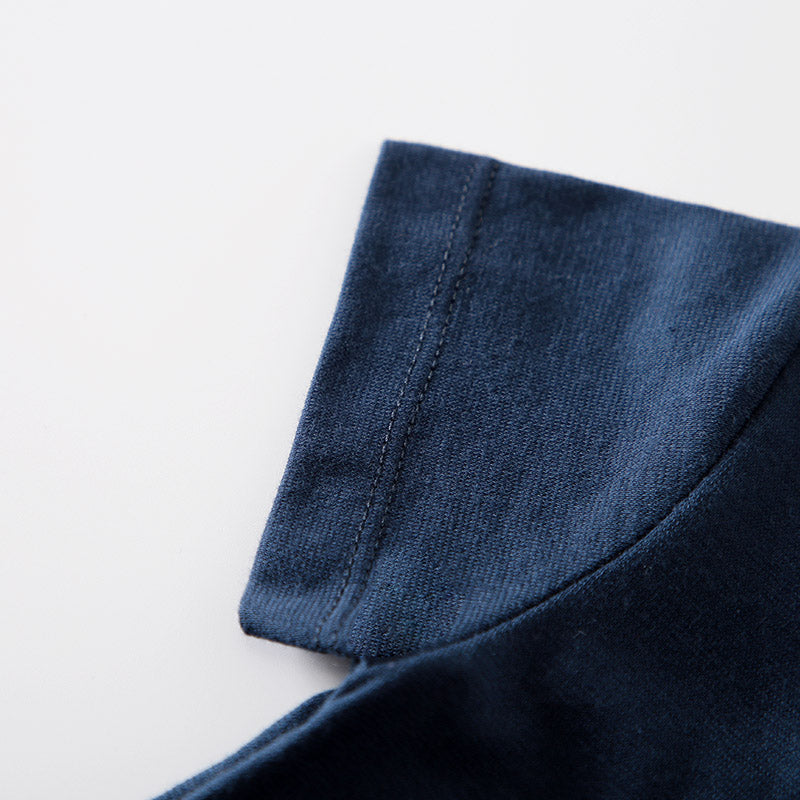 Infant Boys Navy Blue Cotton Rompers