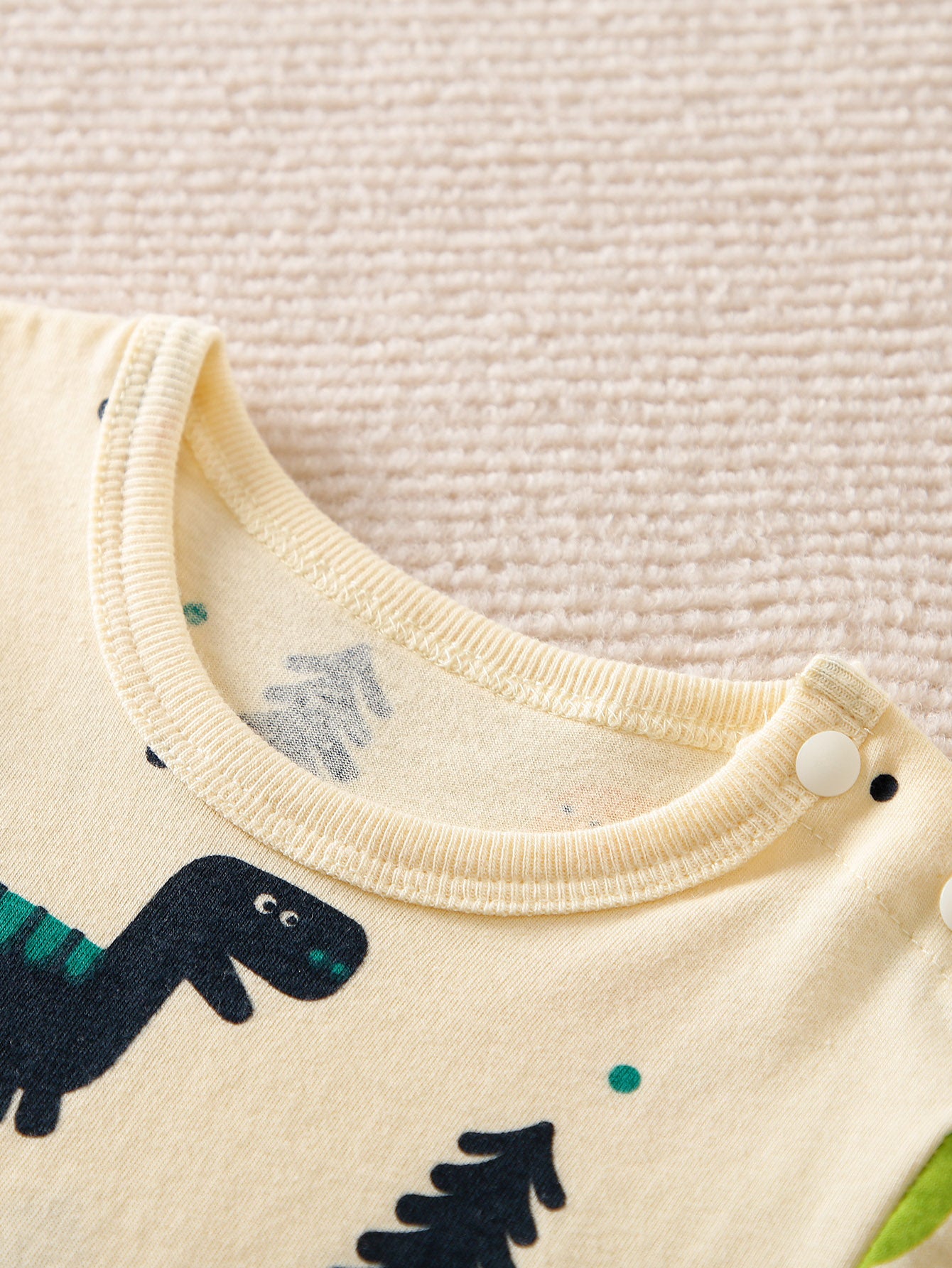 Beige Infant Boys Graphic Printed Pure Cotton Rompers