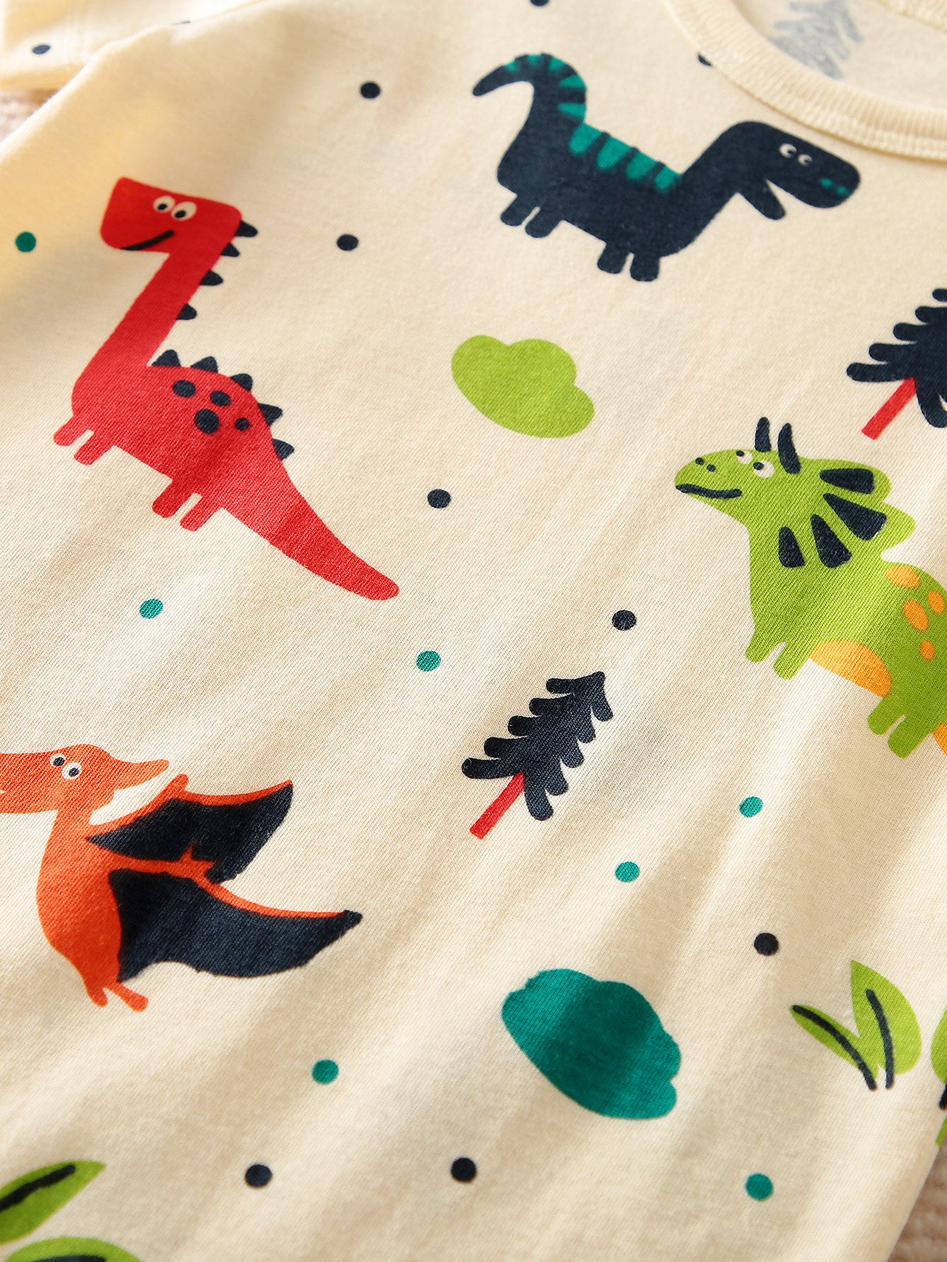 Beige Infant Boys Graphic Printed Pure Cotton Rompers