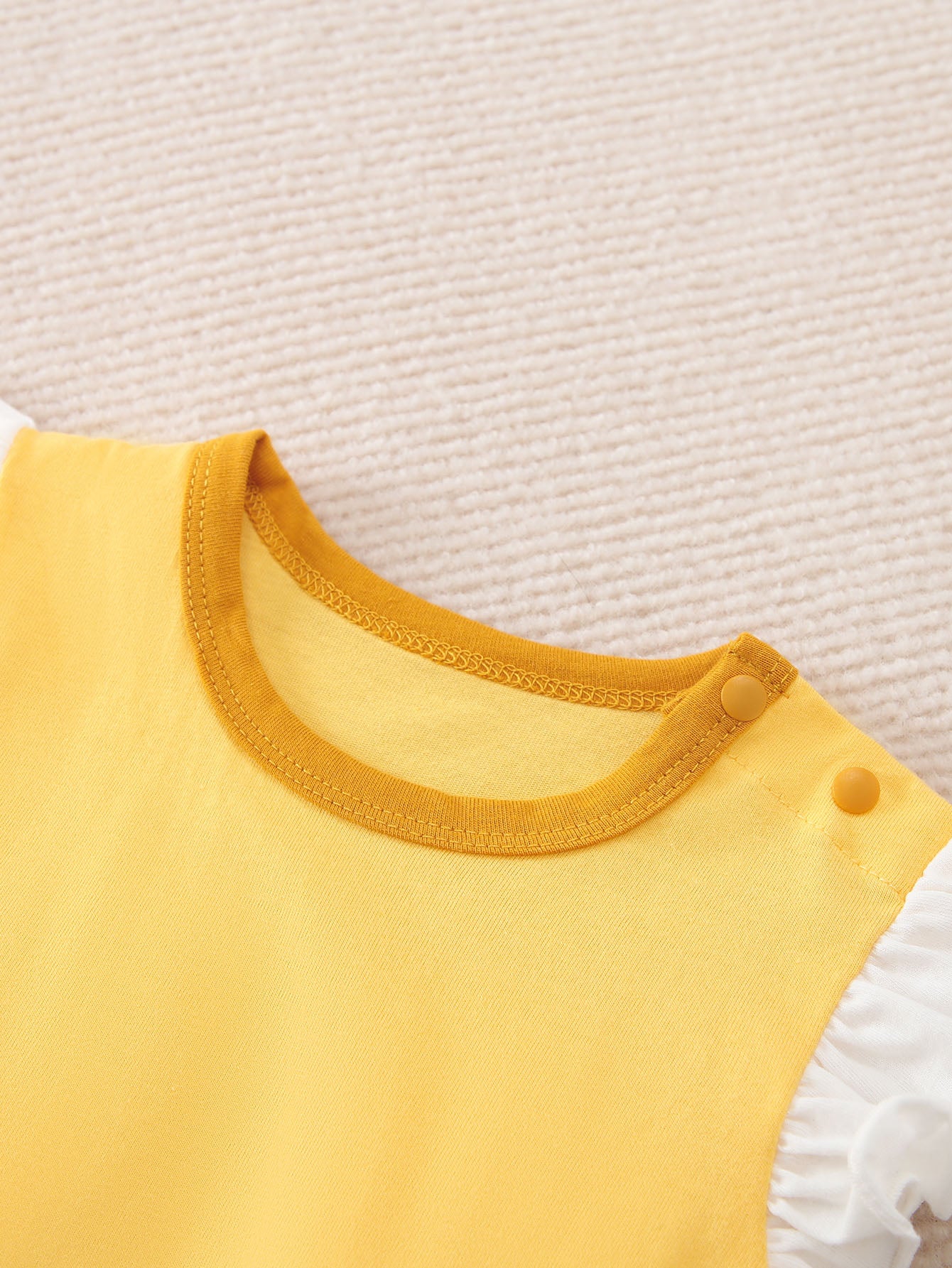 Yellow Infants Girls Printed Pure Cotton Rompers