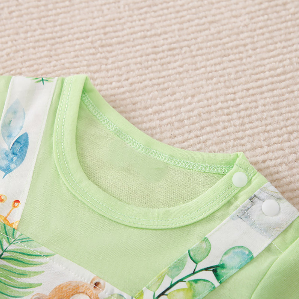 Girls Printed Cotton Romper