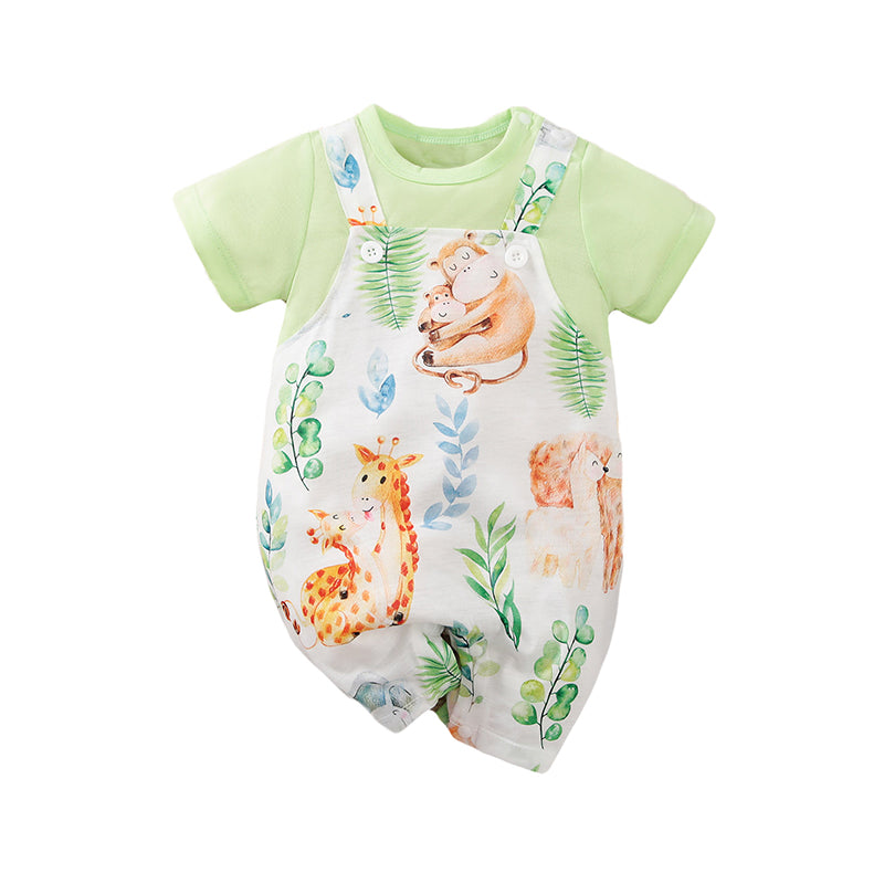 Infant Girls Graphic Printed Pure Cotton Rompers