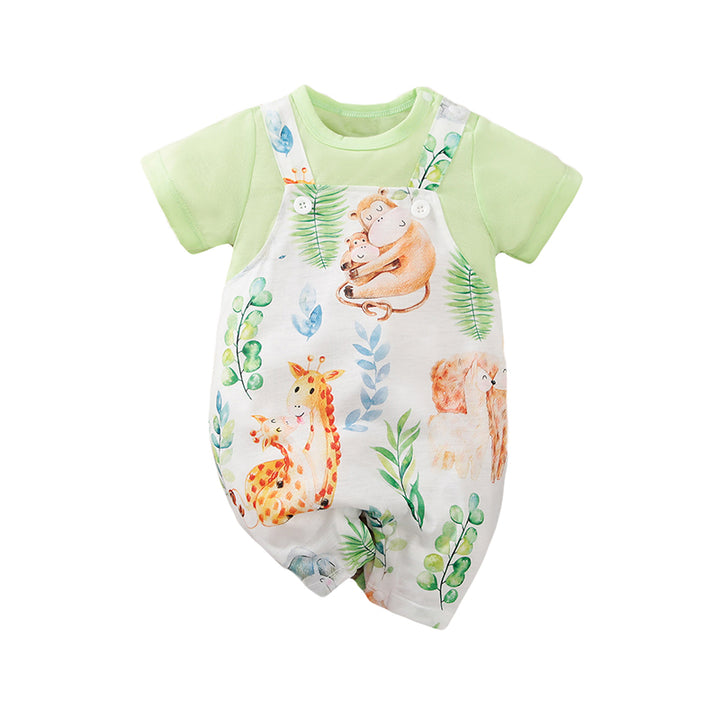 Infant Girls Graphic Printed Pure Cotton Rompers