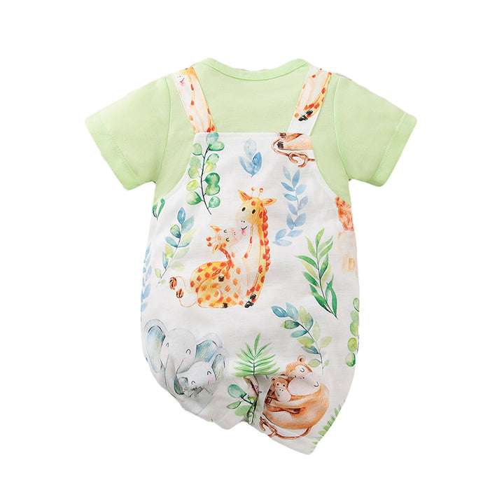 Infant Girls Graphic Printed Pure Cotton Rompers