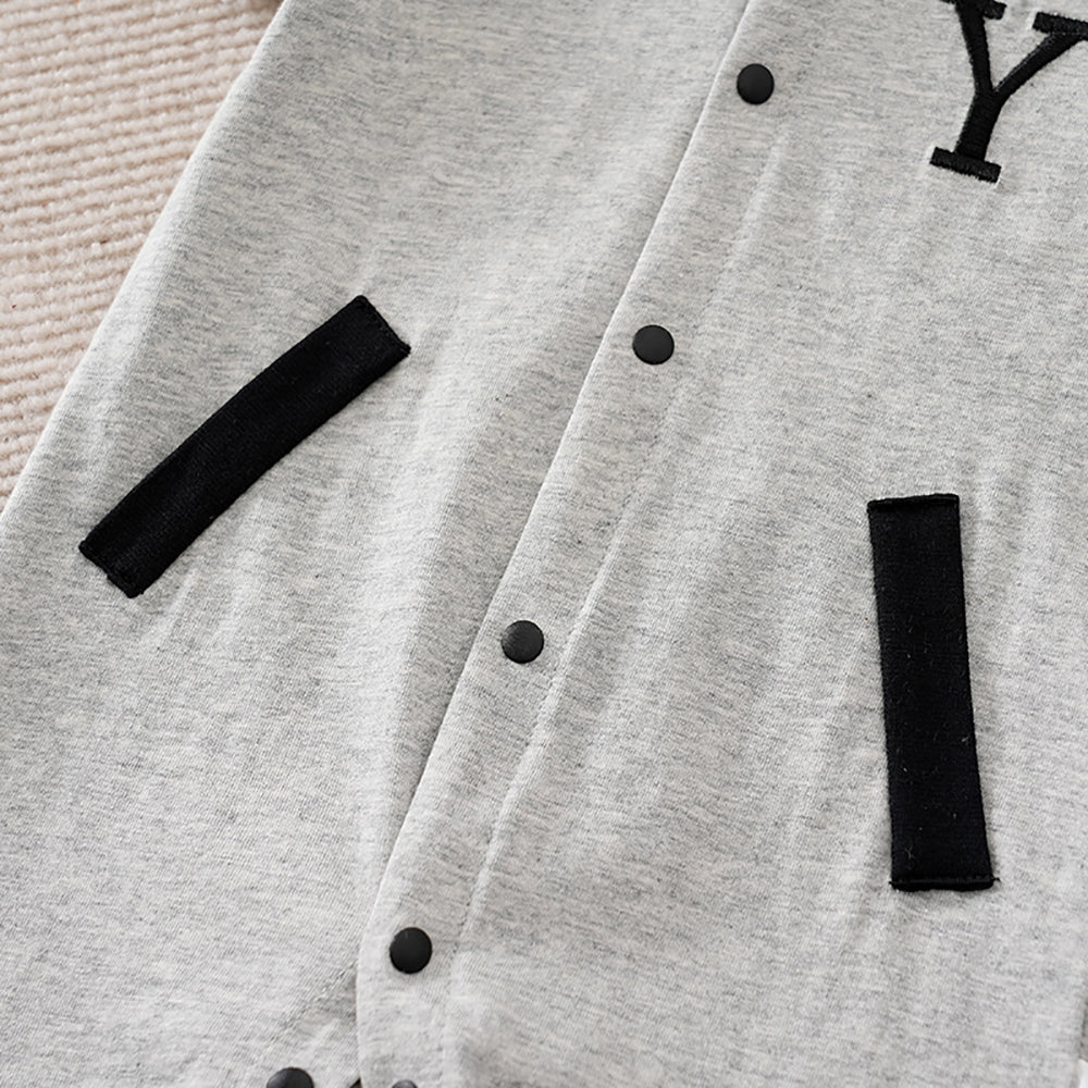 Boys Embroidered Cotton Rompers