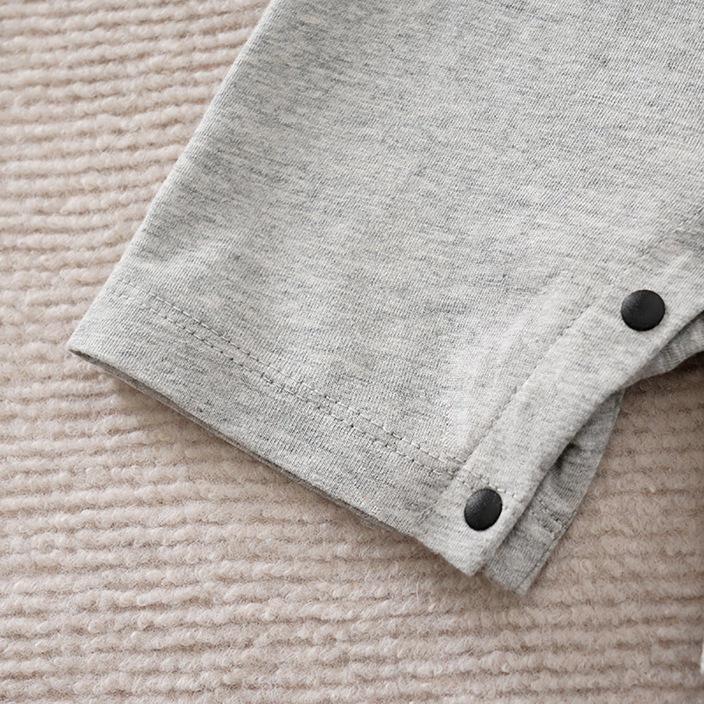 Boys Embroidered Cotton Rompers