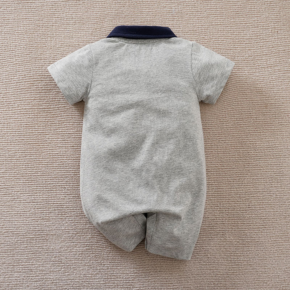 Boys Cotton Shirt Collar Romper