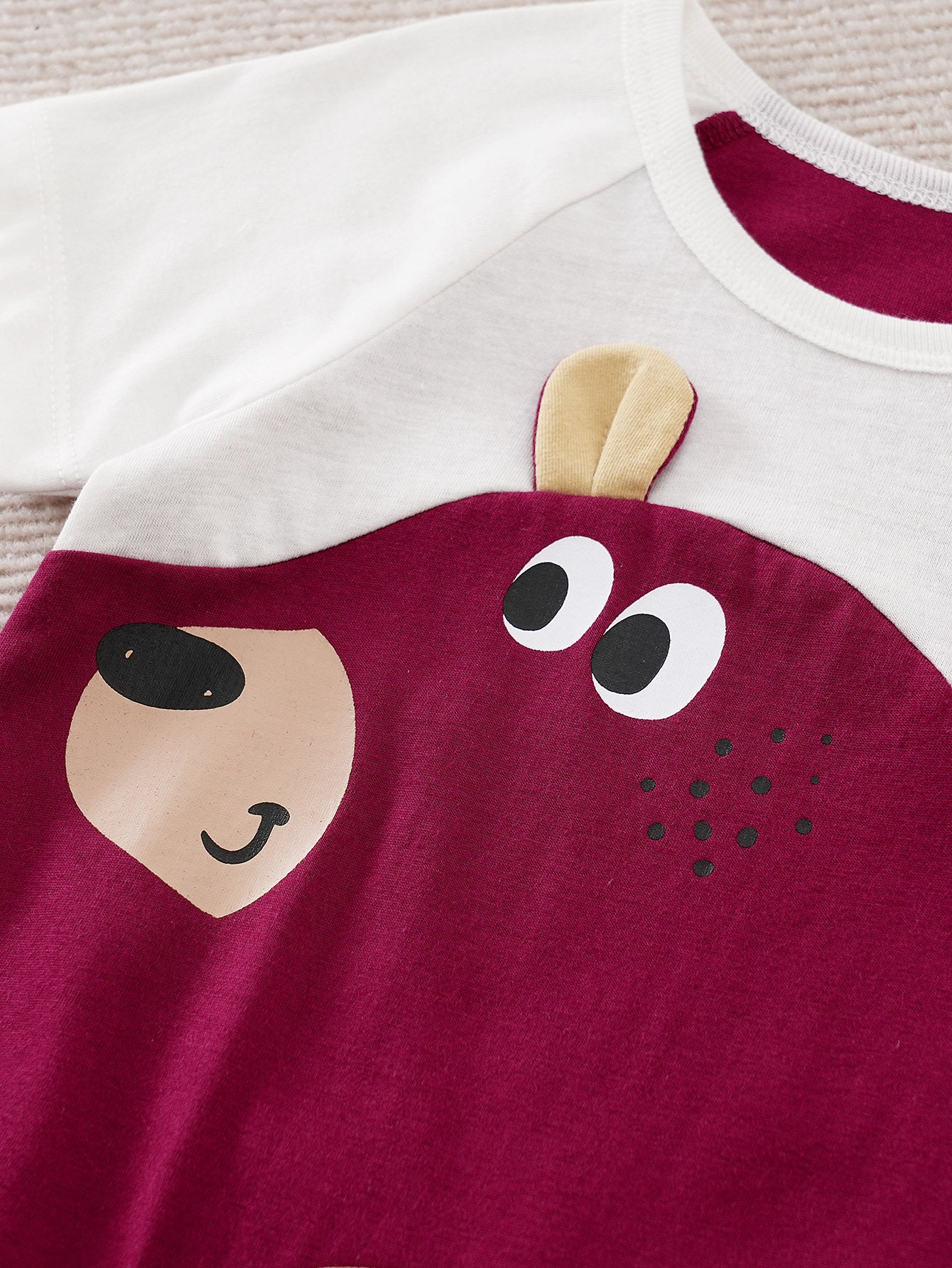 Red & White Infants Colourblocked Pure Cotton Rompers