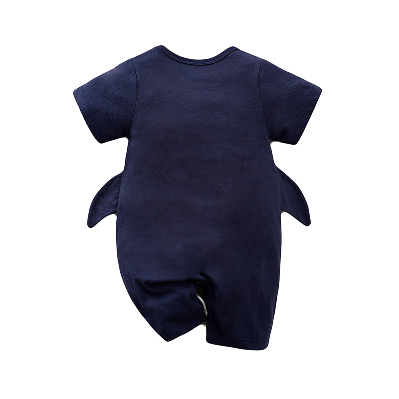 Kids Colourblocked Pure Cotton Penguin Romper