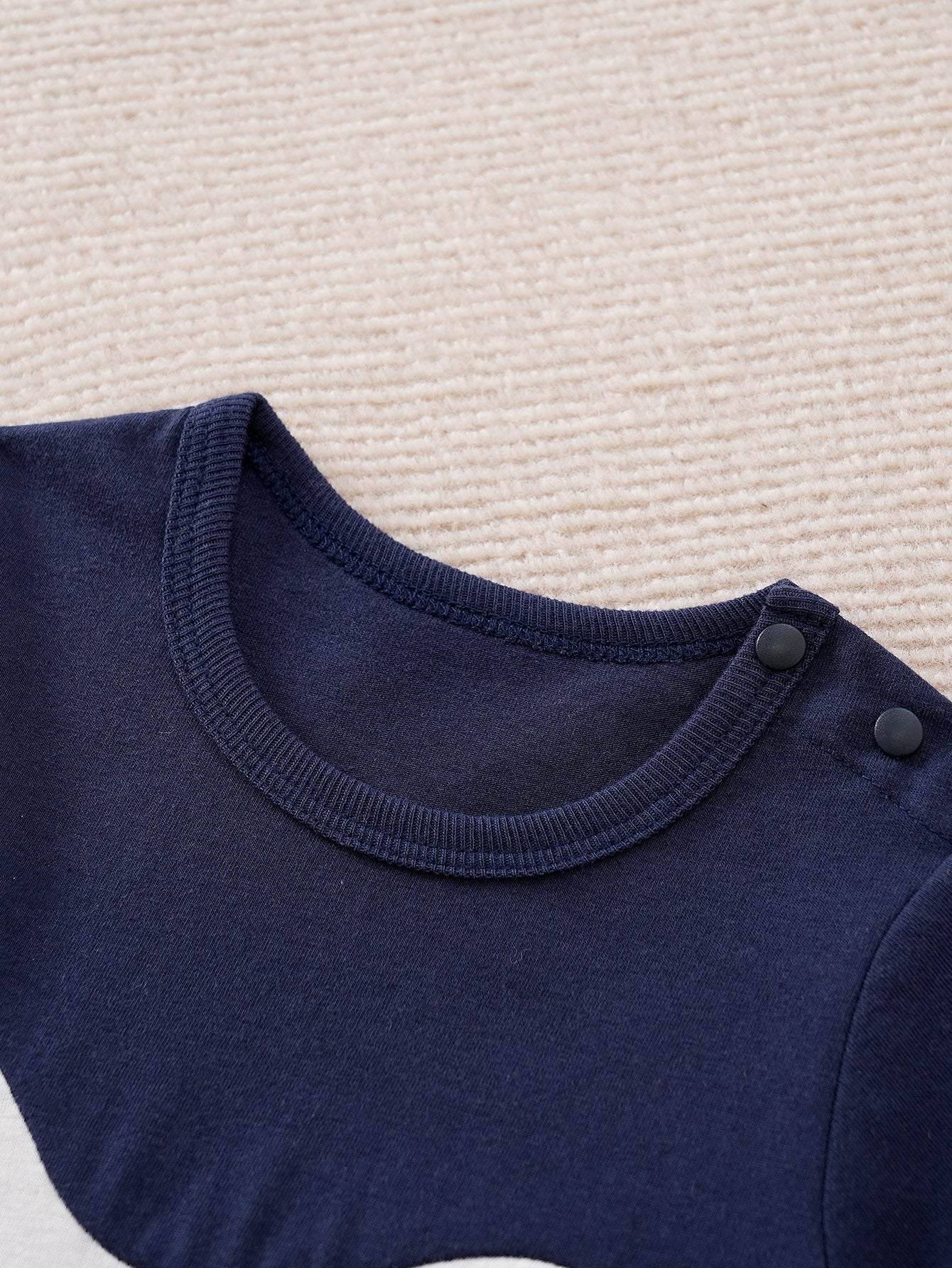 Kids Colourblocked Pure Cotton Penguin Romper