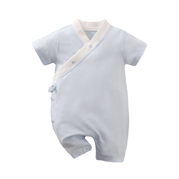 Infant Kids Blue Cotton Rompers