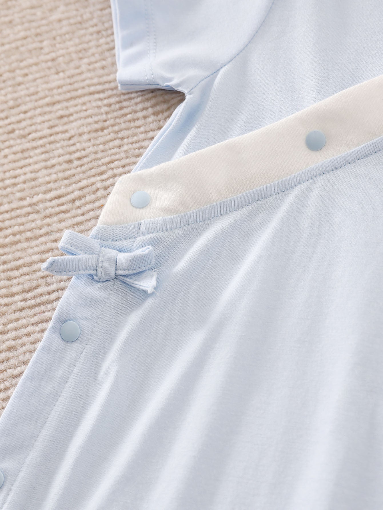 Infant Kids Blue Cotton Rompers
