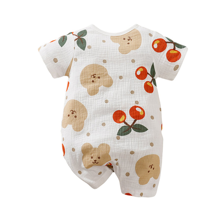 Girls Conversational Printed Pure Cotton Rompers