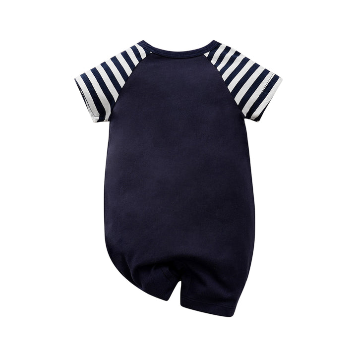 Blue Infants Printed Cotton Rompers
