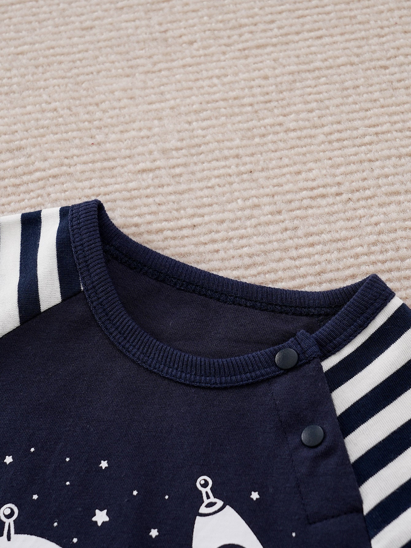 Blue Infants Printed Cotton Rompers